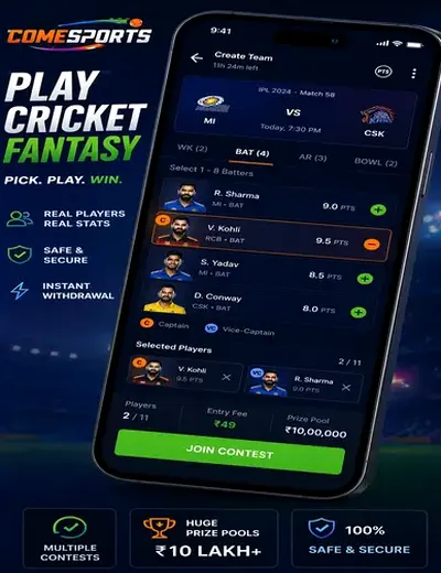 Cncbet (Cncbet) fantasy cricket & matchday visual 2